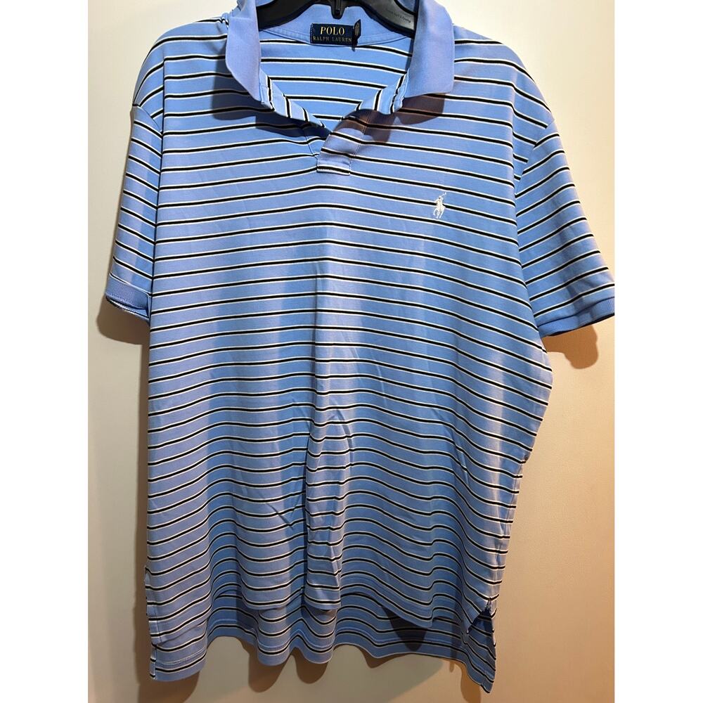 Polo Ralph Lauren - Short Sleeved Polo Shirt - Blue Striped - Size XXL